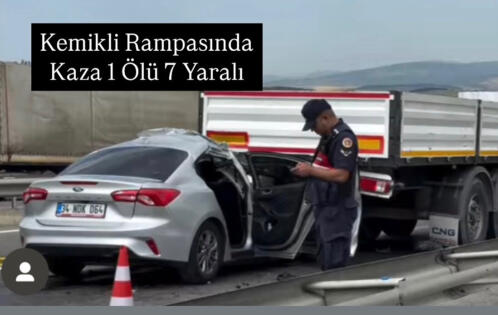 Otomobil Tır’a Arkadan Çarptı 1 Ölü 7 Yaralı