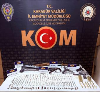 Karabük’te Tarihi Eser ve Ruhsatsız Silah Operasyonu